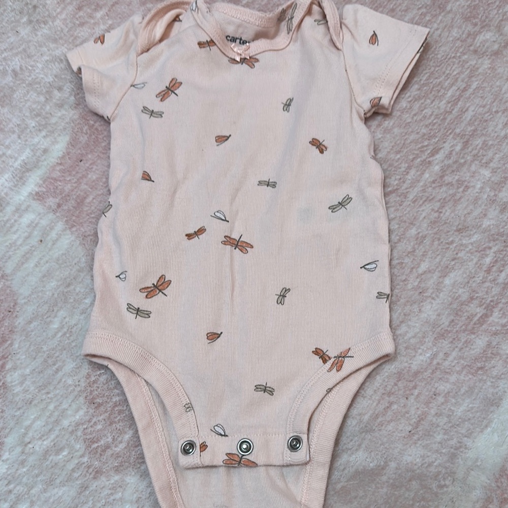 Carter's Pink Bodysuit with Delicate Print